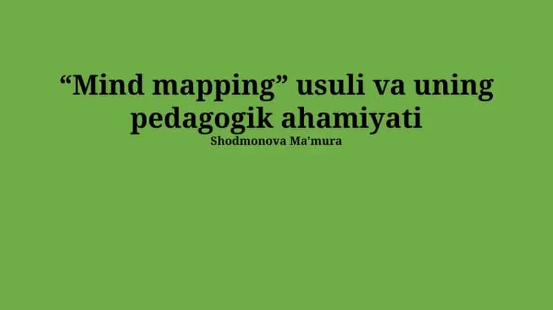 Aqliy xaritalash