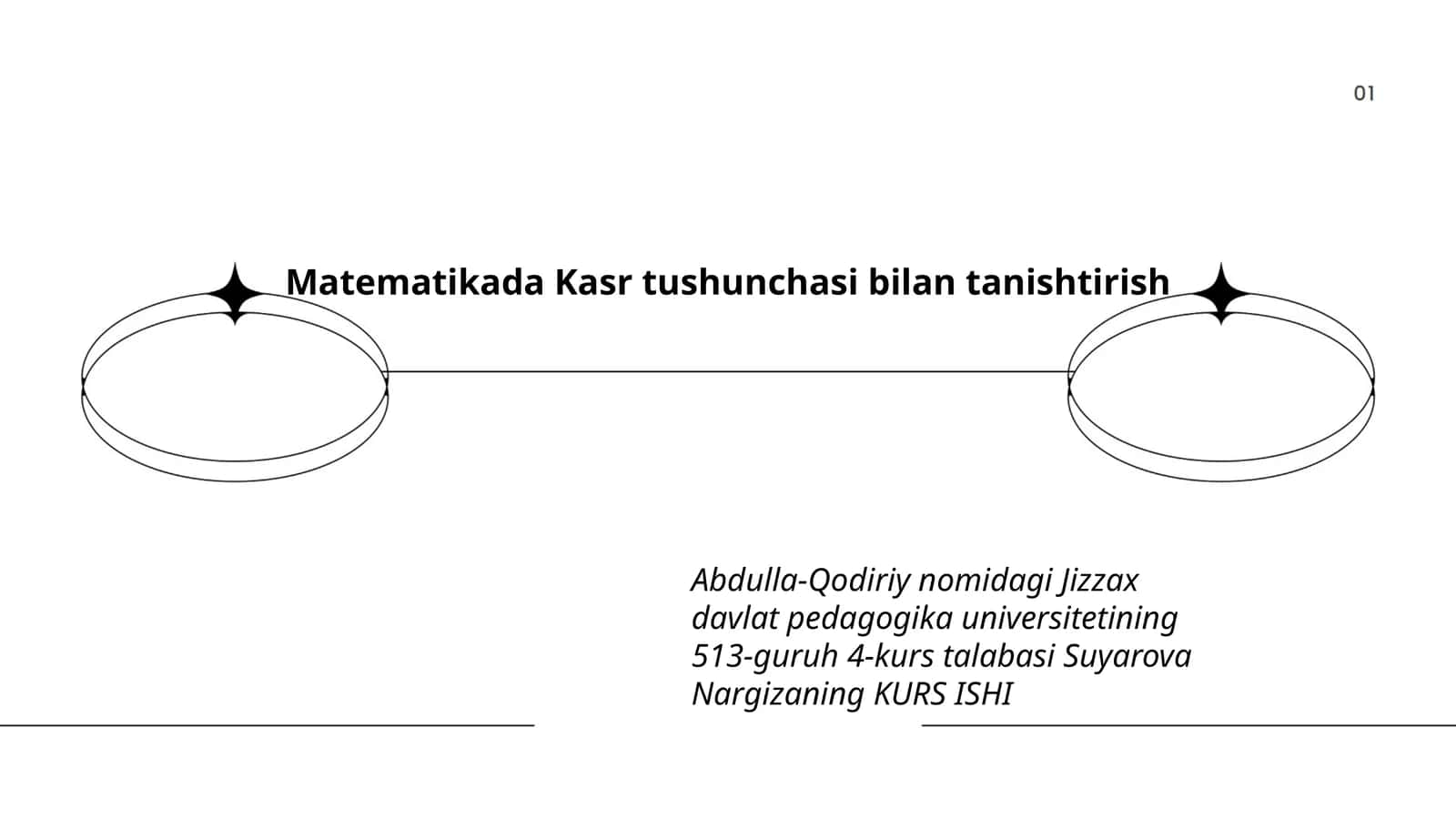 Matematikada Kasr tushunchasi bilan tanishtirish