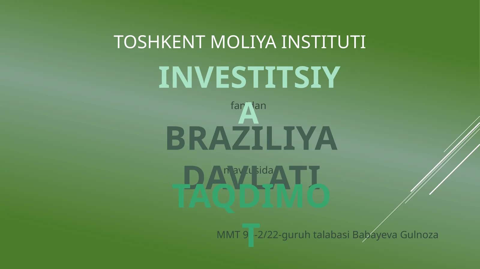 MMT 95-2/22-guruhtalabasiBabayevaGulnoza