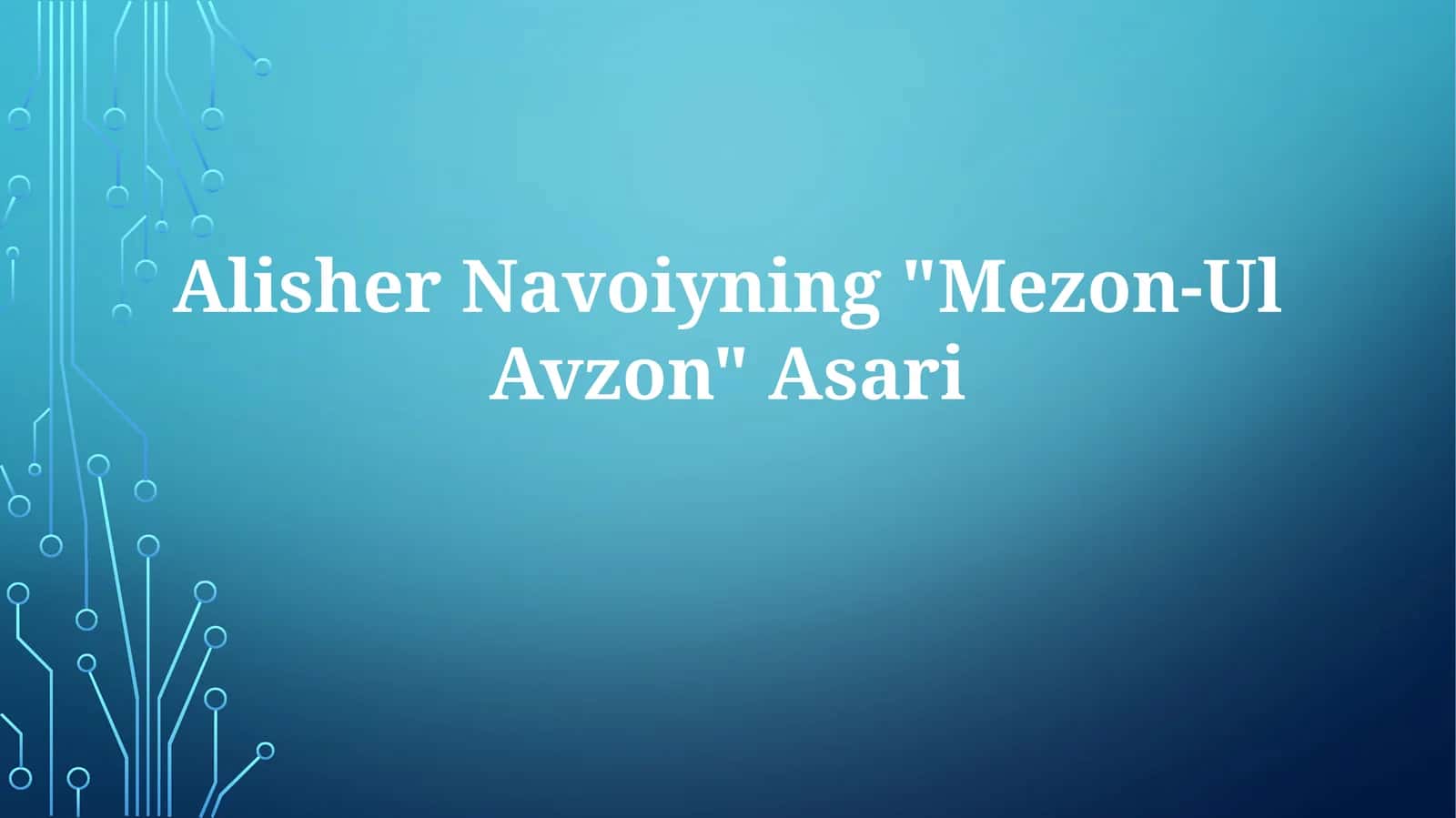 "Mezon-Ul Avzon" Asari