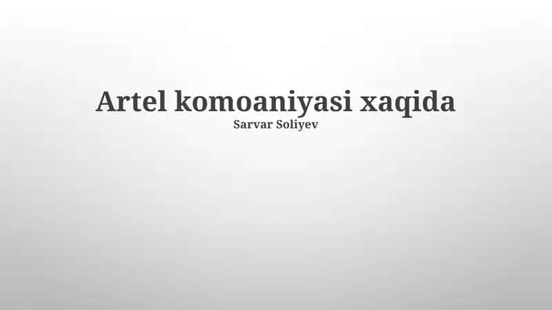 Artel Kompaniyasi