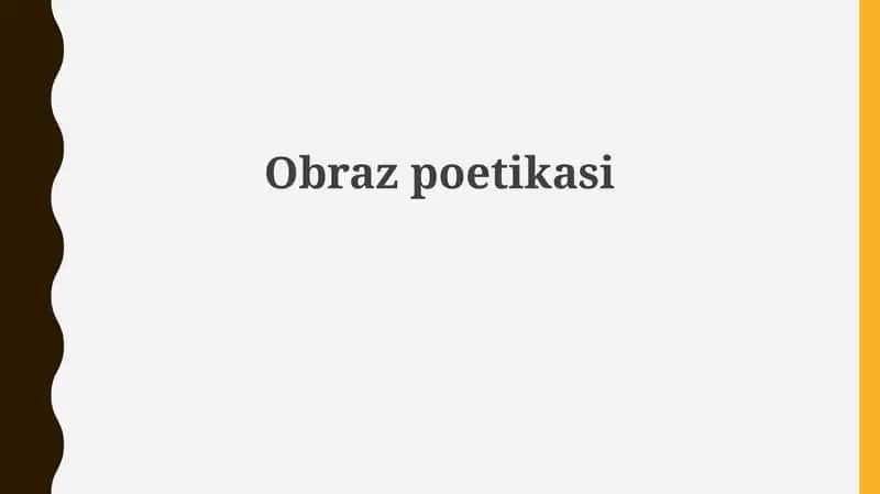 Obraz poetikasi