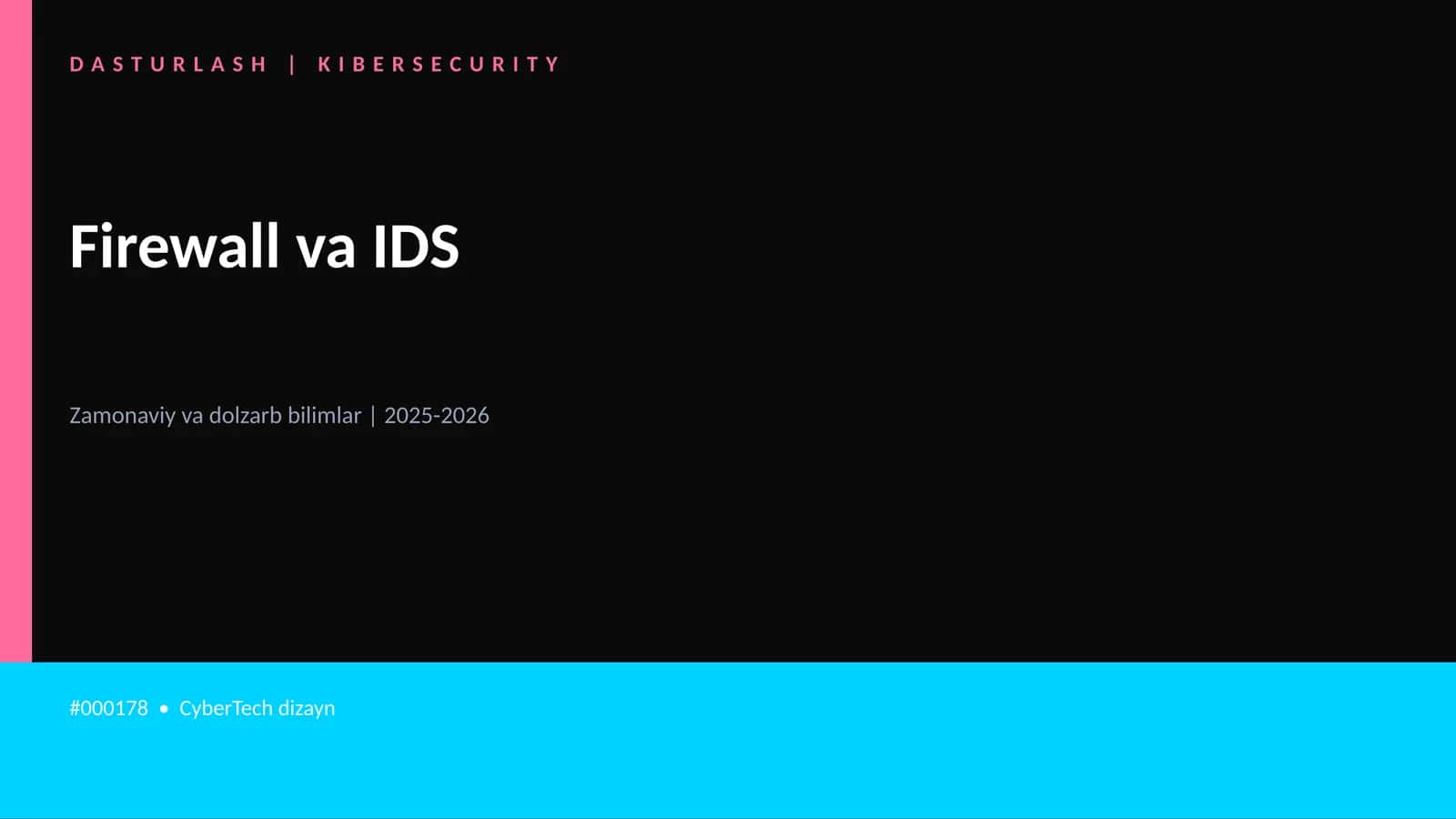 Firewall va IDS