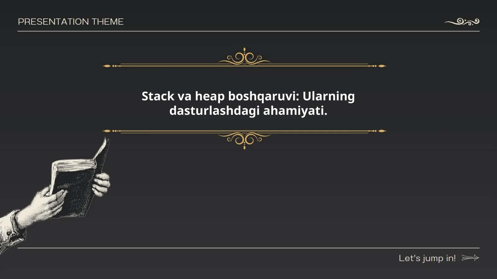 Stack va heap boshqaruvi: Ularning dasturlashdagi ahamiyati