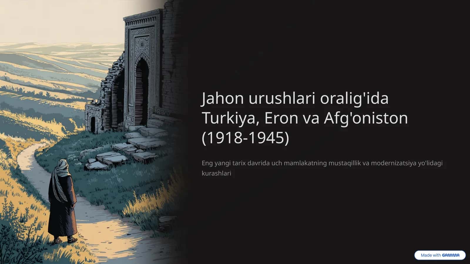 Jahon urushlari oralig'ida Turkiya, Eron va Afg'oniston (1918-1945)