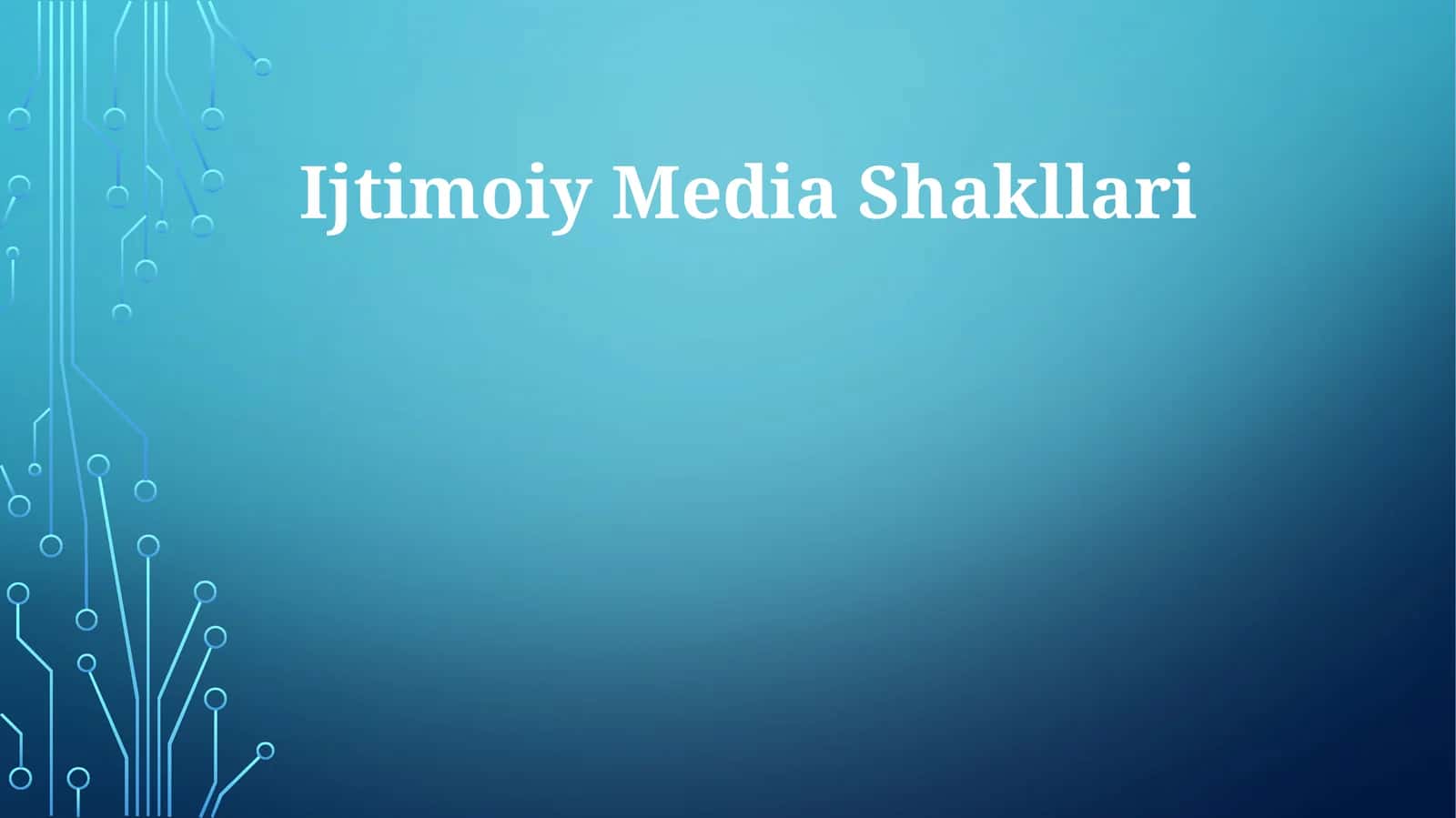 Ijtimoiy Media Shakllari