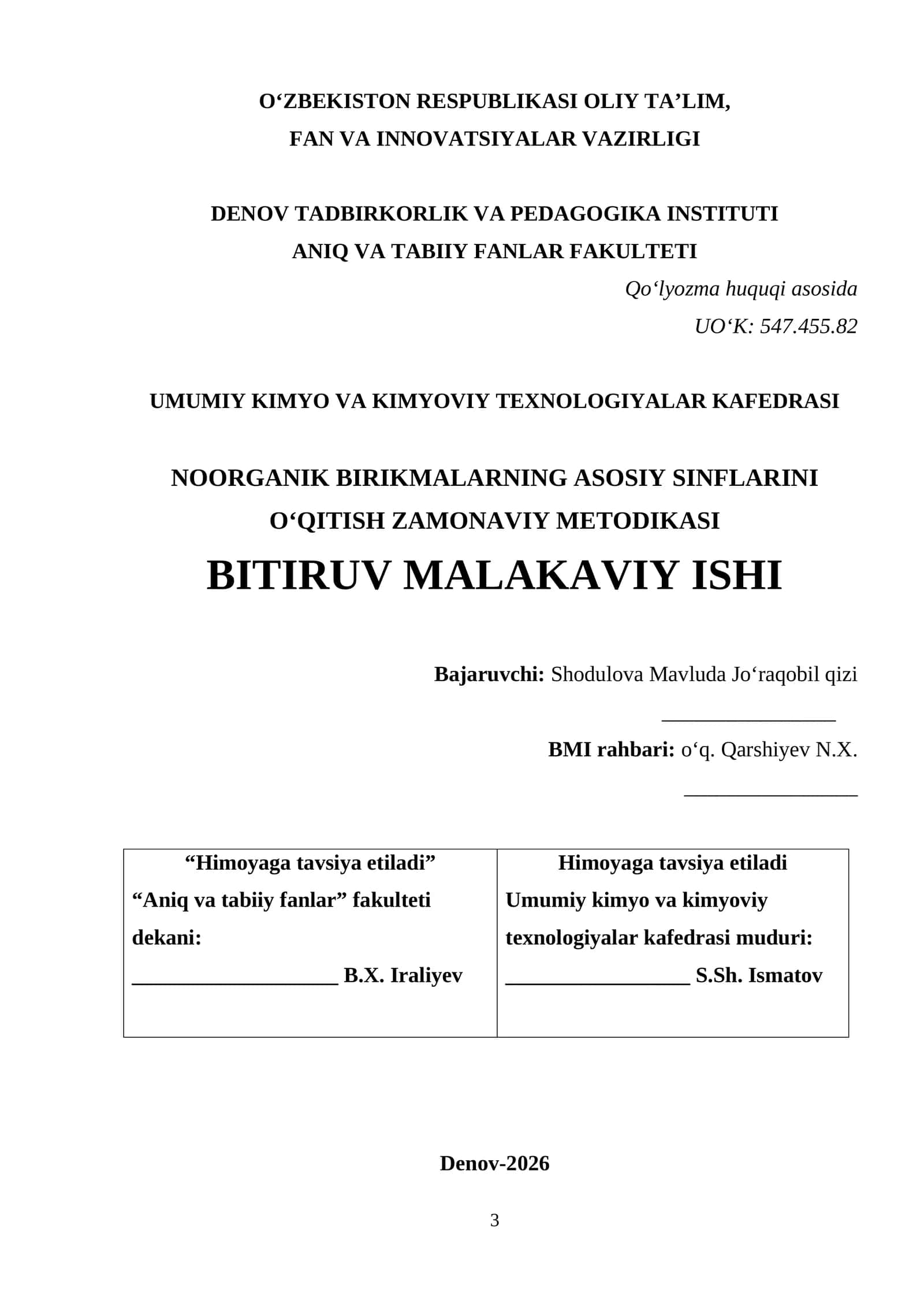OʻQITISH ZAMONAVIY METODIKASI