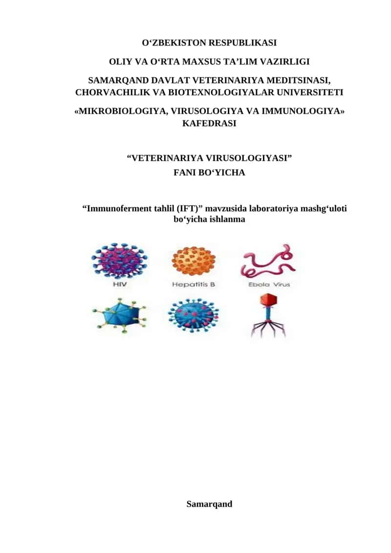 Immunoferment tahlil (IFT)
