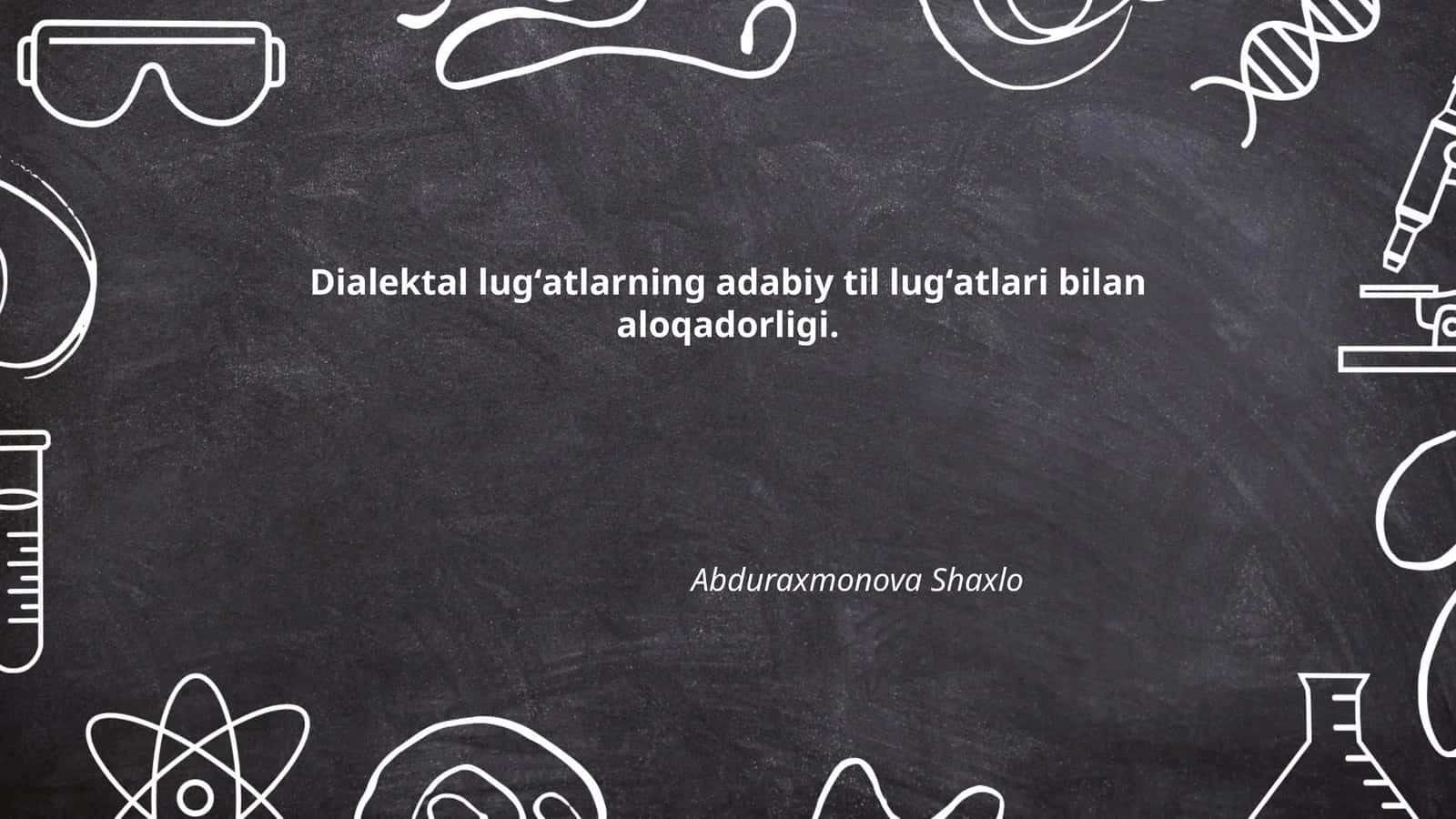 Dialekt va adabiy til o'rtasidagi bog'liqlik