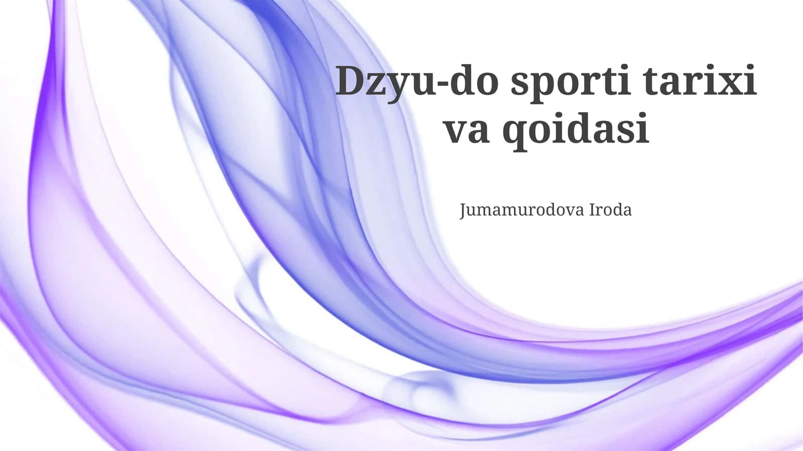 Dzyu-do sporti tarixi va qoidasi