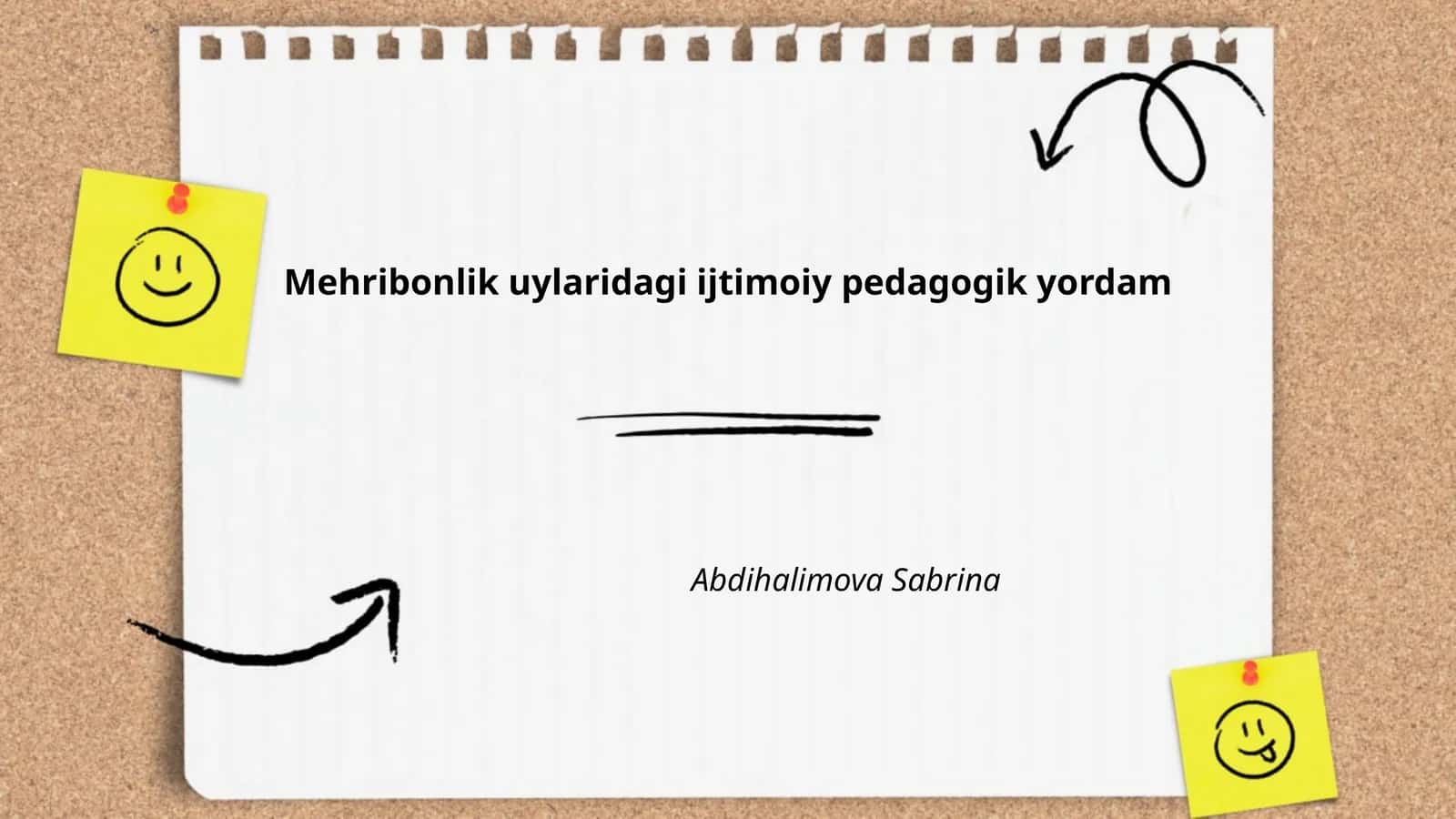 Mehribonlik uylaridagi ijtimoiy pedagogik yordam