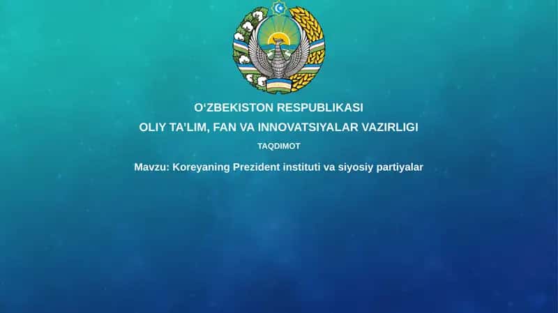 Koreyaning Prezident instituti va siyosiy partiyalar