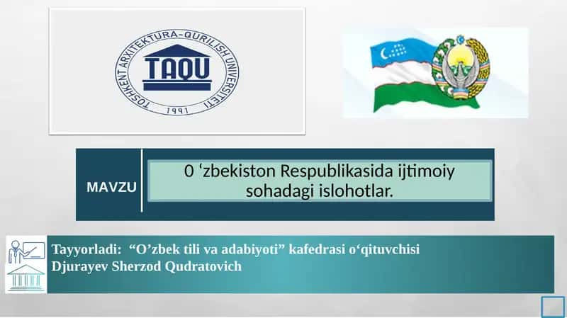 O’zbek tiliva adabiyoti