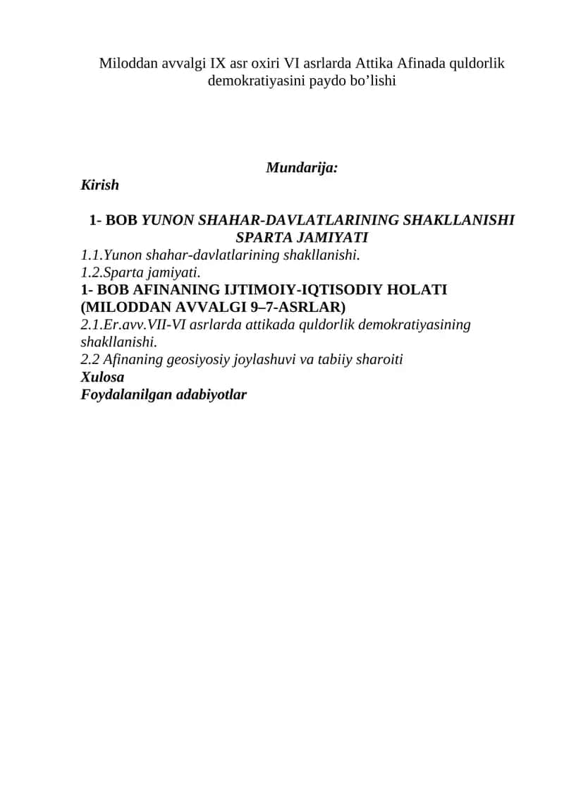 Attika Afinaning ijtimoiy-iqtisodiy holati