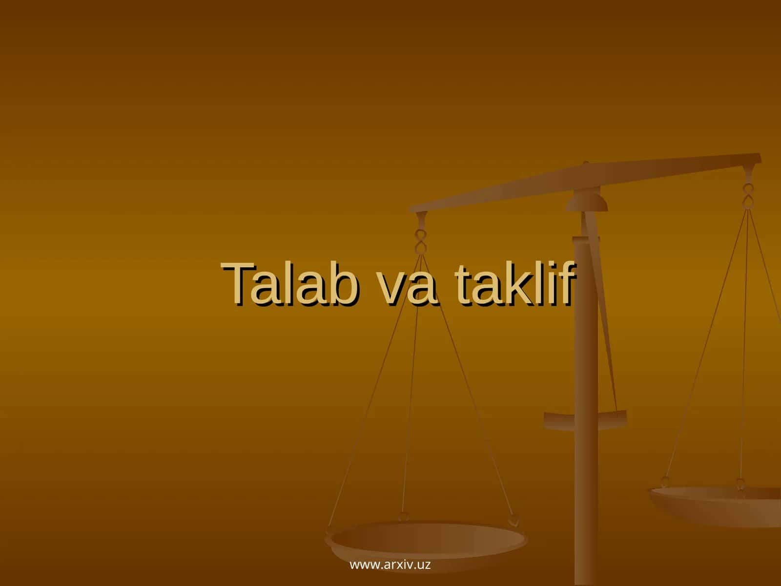 Ehtiyoj va talab