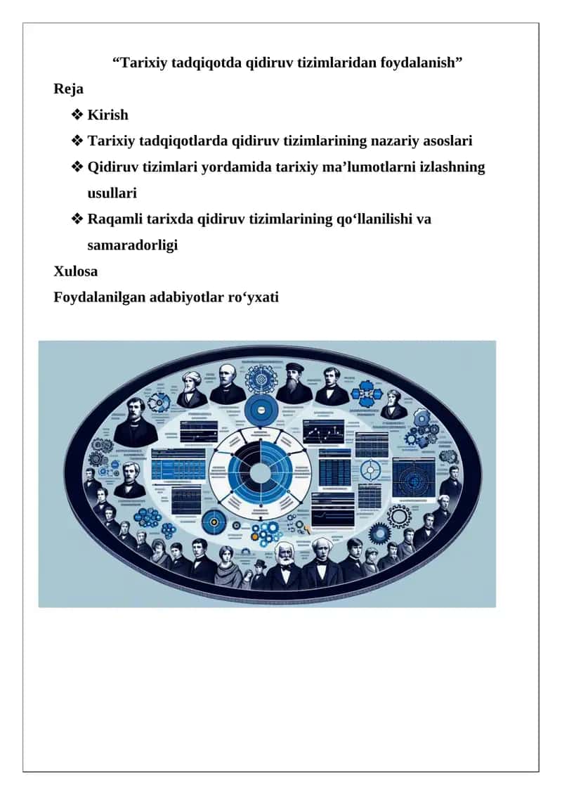 Tarixiy tadqiqotda qidiruv tizimlaridan foydalanish