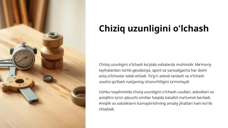 Chiziq uzunligini o'lchash