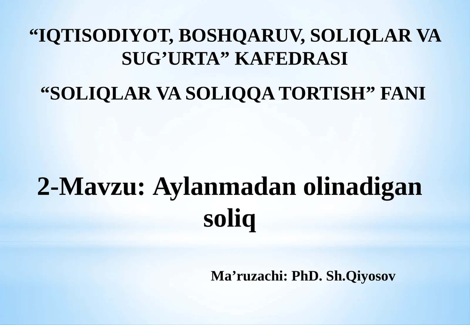 Aylanmadan olinadigan soliq