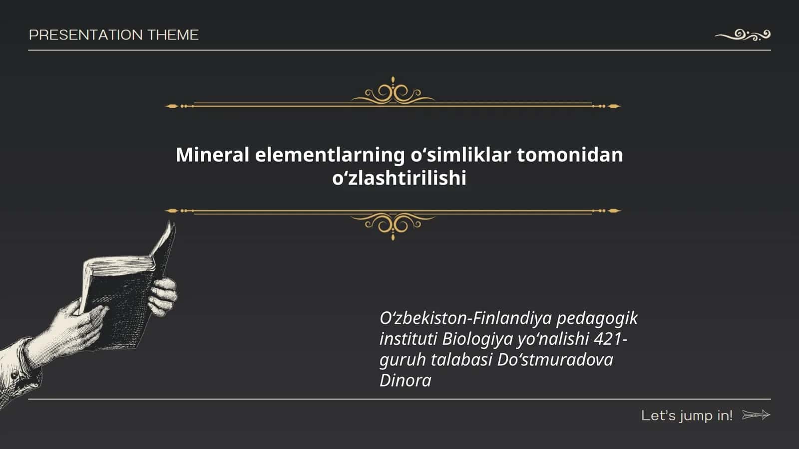 Mineral elementlarning oʻsimliklar tomonidan oʻzlashtirilishi