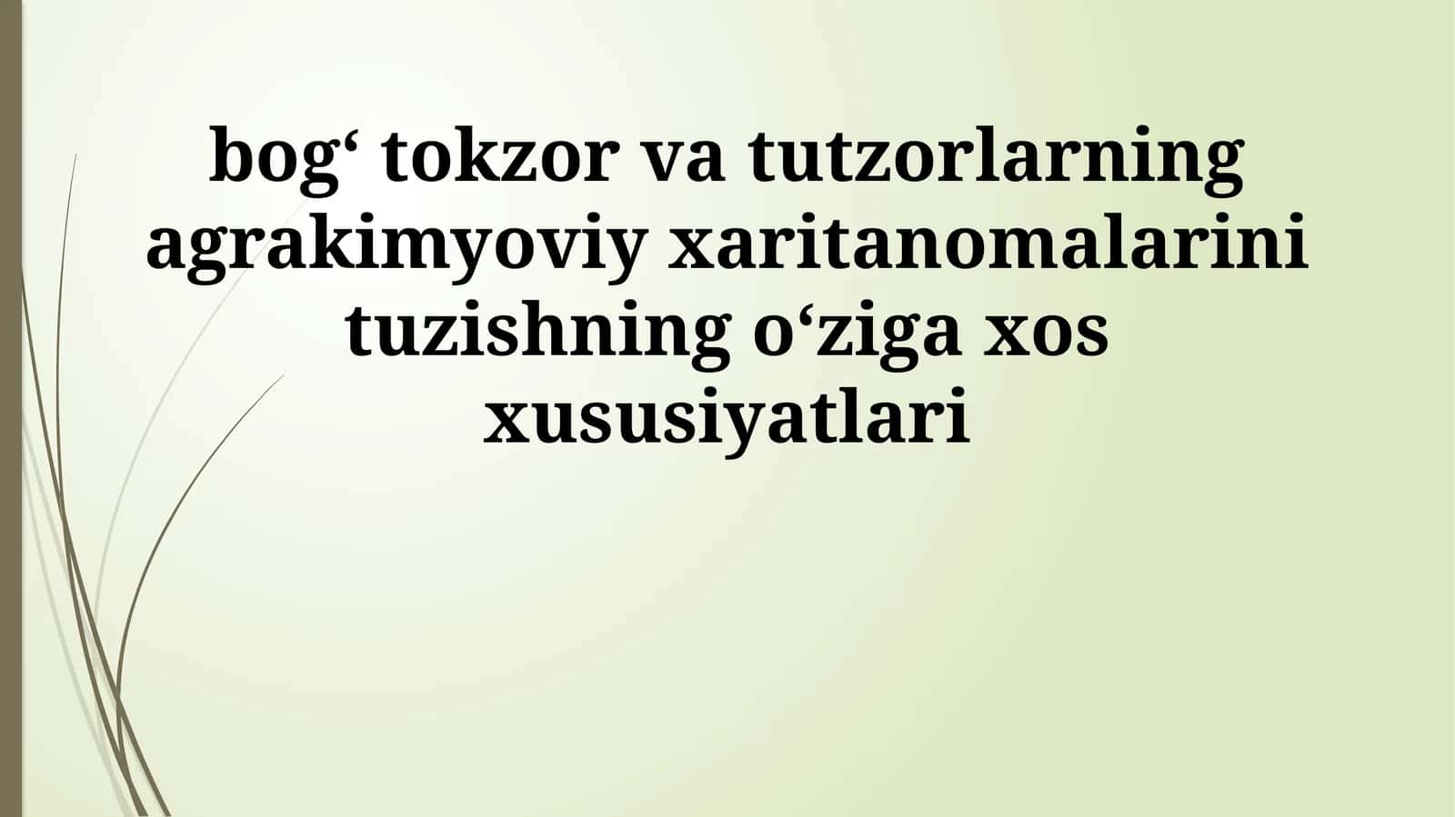 Geografik axborot tizimlaridan (GAZ) foydalanish