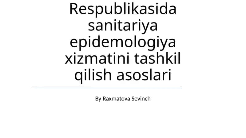 Yuqumli Kasalliklar Profilaktikasi