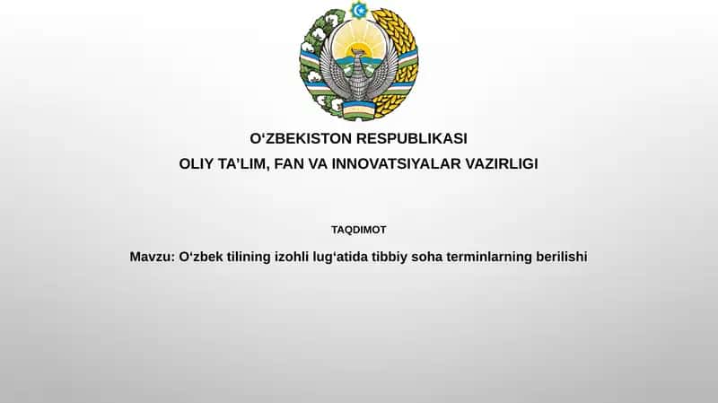 O'zbektilining izohli lug'ati