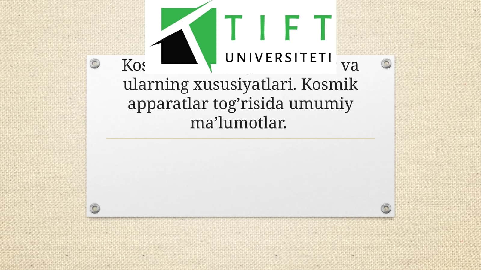 Kosmosdan olingan suratlar va ularning xususiyatlari
