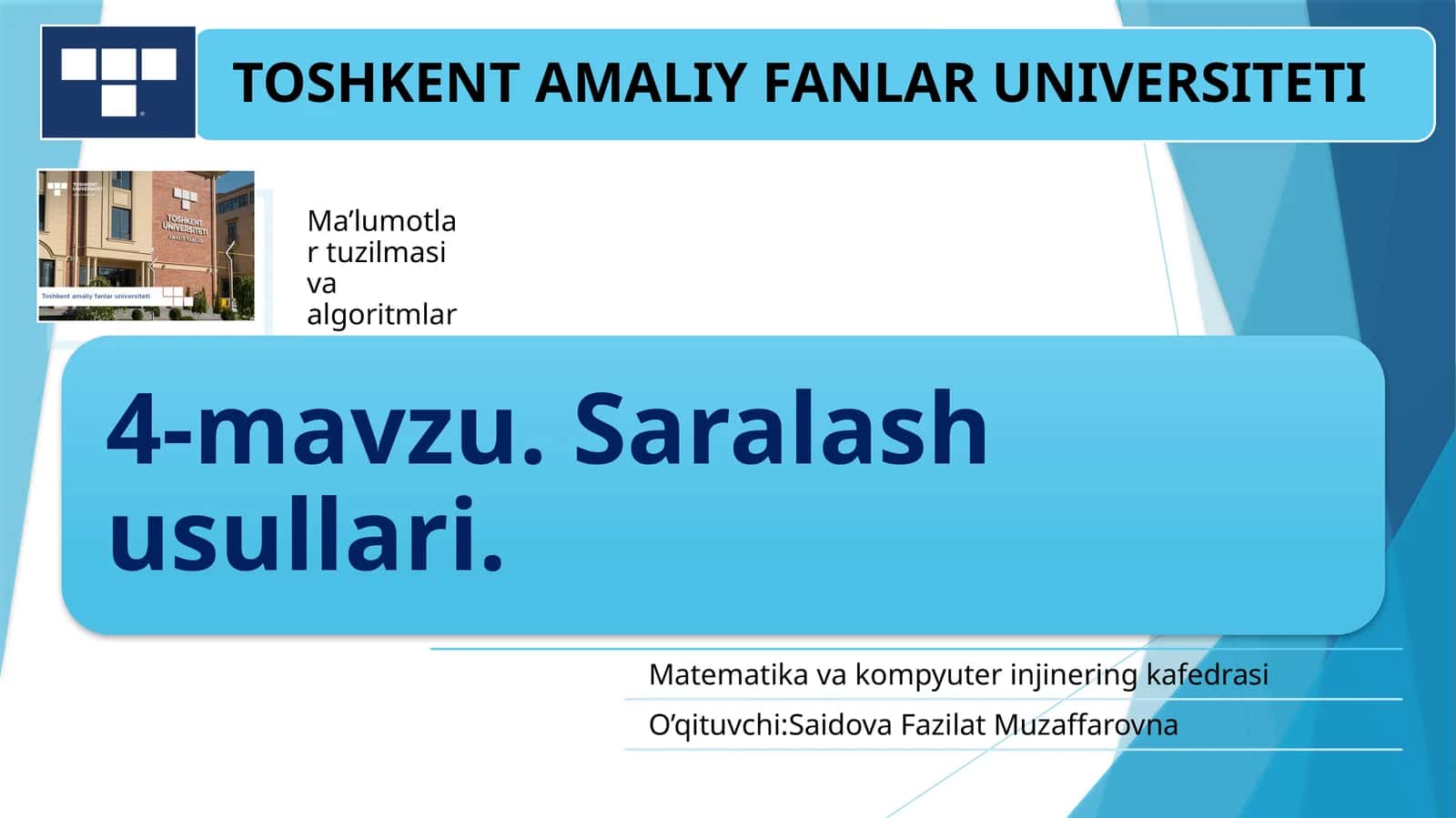 Saralash usullari