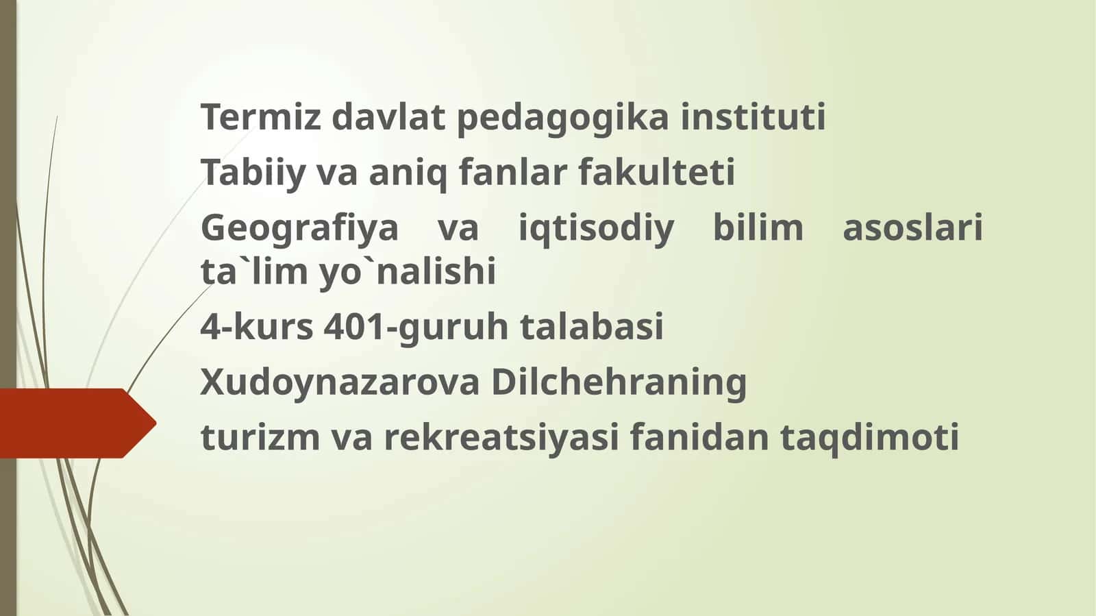 Tabiiy va aniq fanlar fakulteti