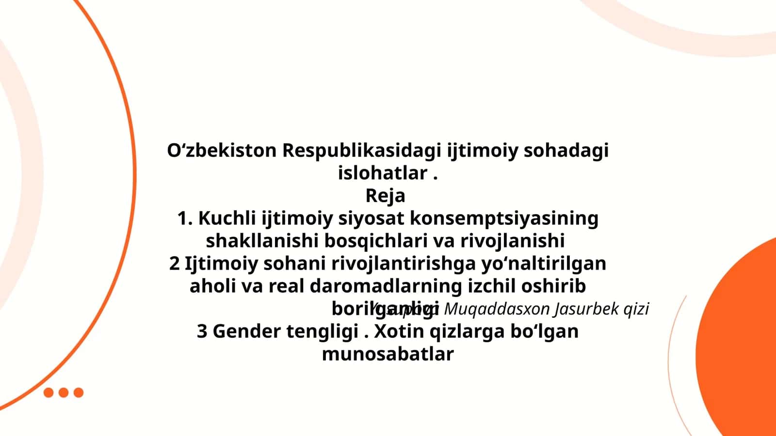 Oʻzbekiston Respublikasidagi ijtimoiy sohadagi islohatlar