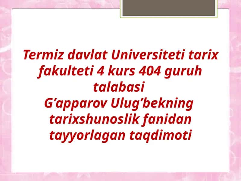 O'rta Osiyo xalqlari tarixi