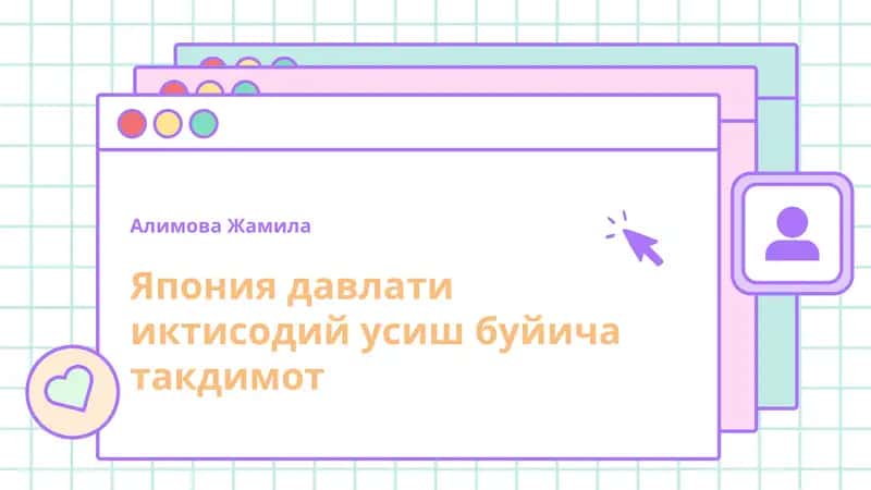Yaponiya davalati iqtisodiy usish buiyicha takdimot