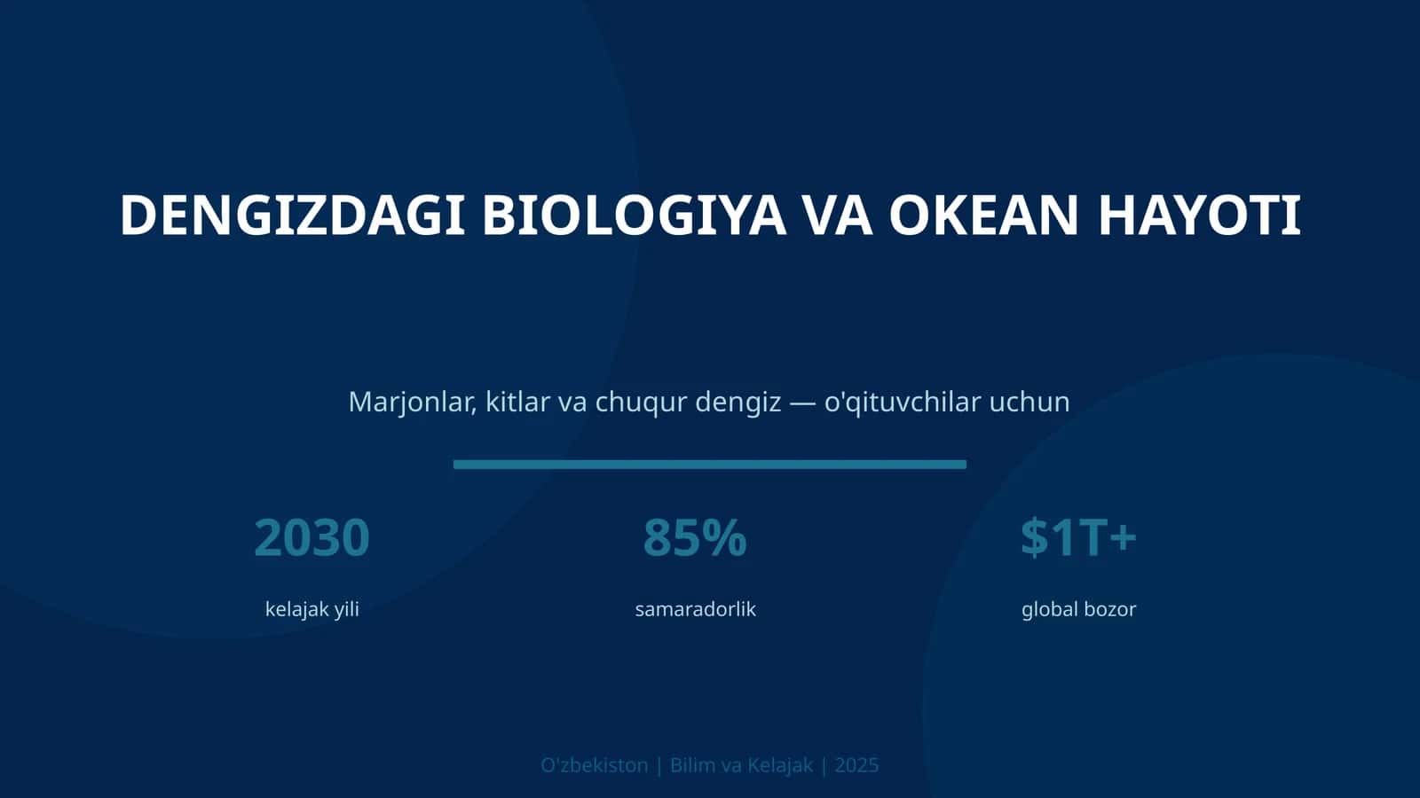 Dengizdagi biologiya va okean hayoti