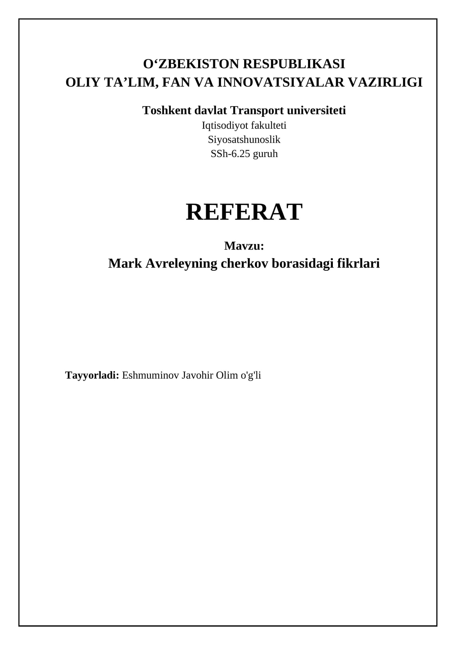 Mark Avreliy: Falsafa, E'tiqod va Imperiya