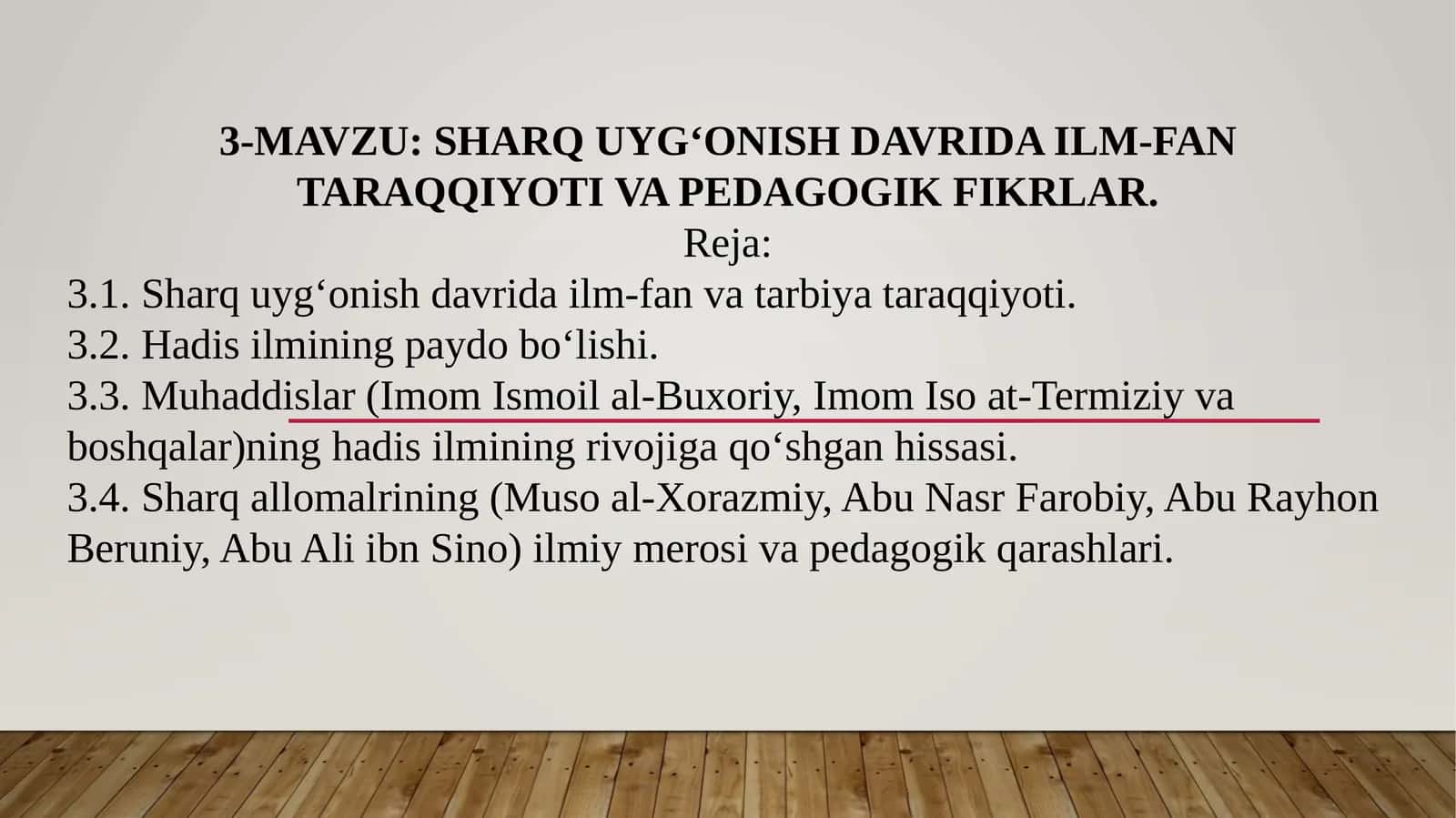 SHARQ UYG‘ONISH DAVRIDA ILM-FAN TARAQQIYOTI VA PEDAGOGIK FIKRLAR