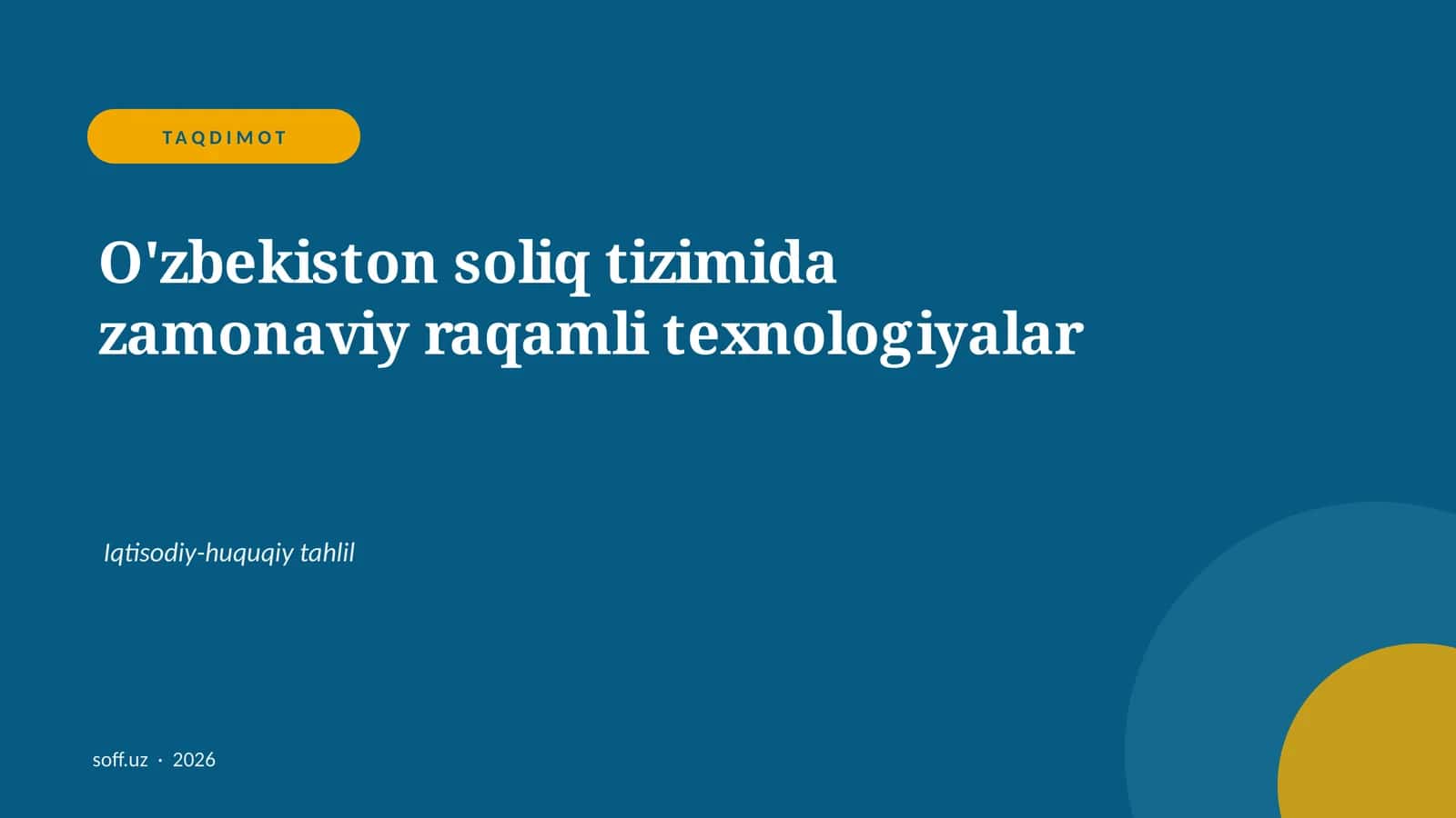 Zamonaviy raqamli texnologiyalar