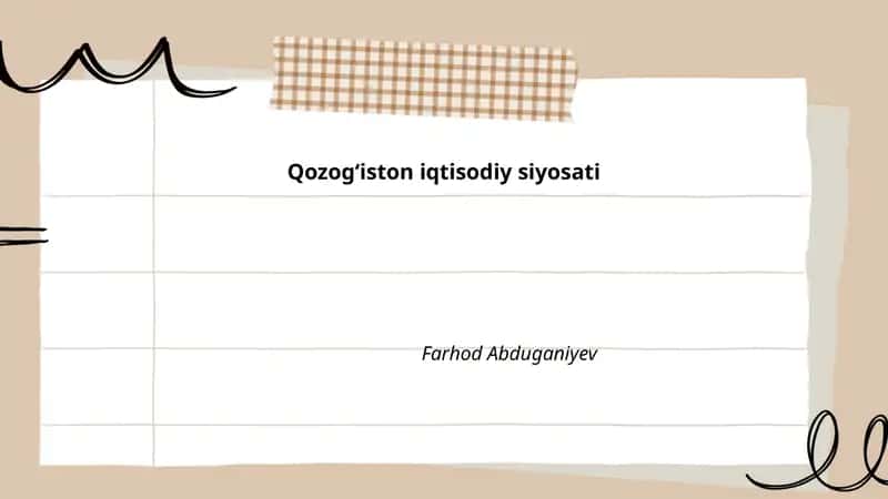Qozogʻiston iqtisodiy siyosati