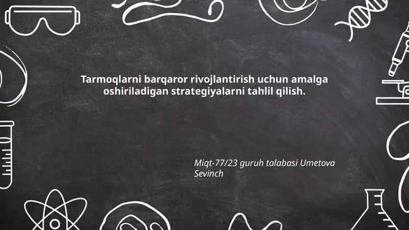 Tarmoqlarni barqaror rivojlantirish strategiyalari