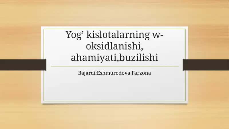 Yog’kislotalarningomega-oksidlanishi
