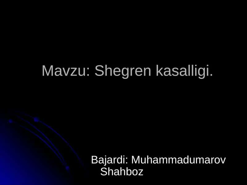 Shegren kasalligi