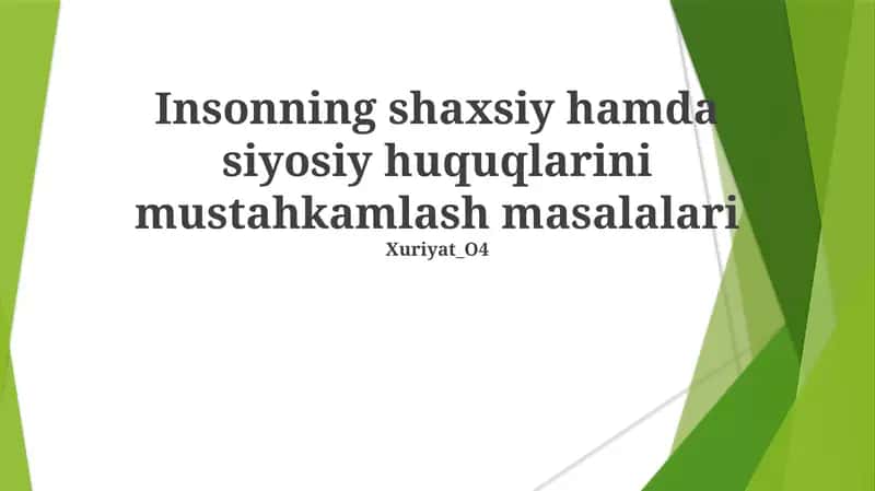 Huquqlar asoslari