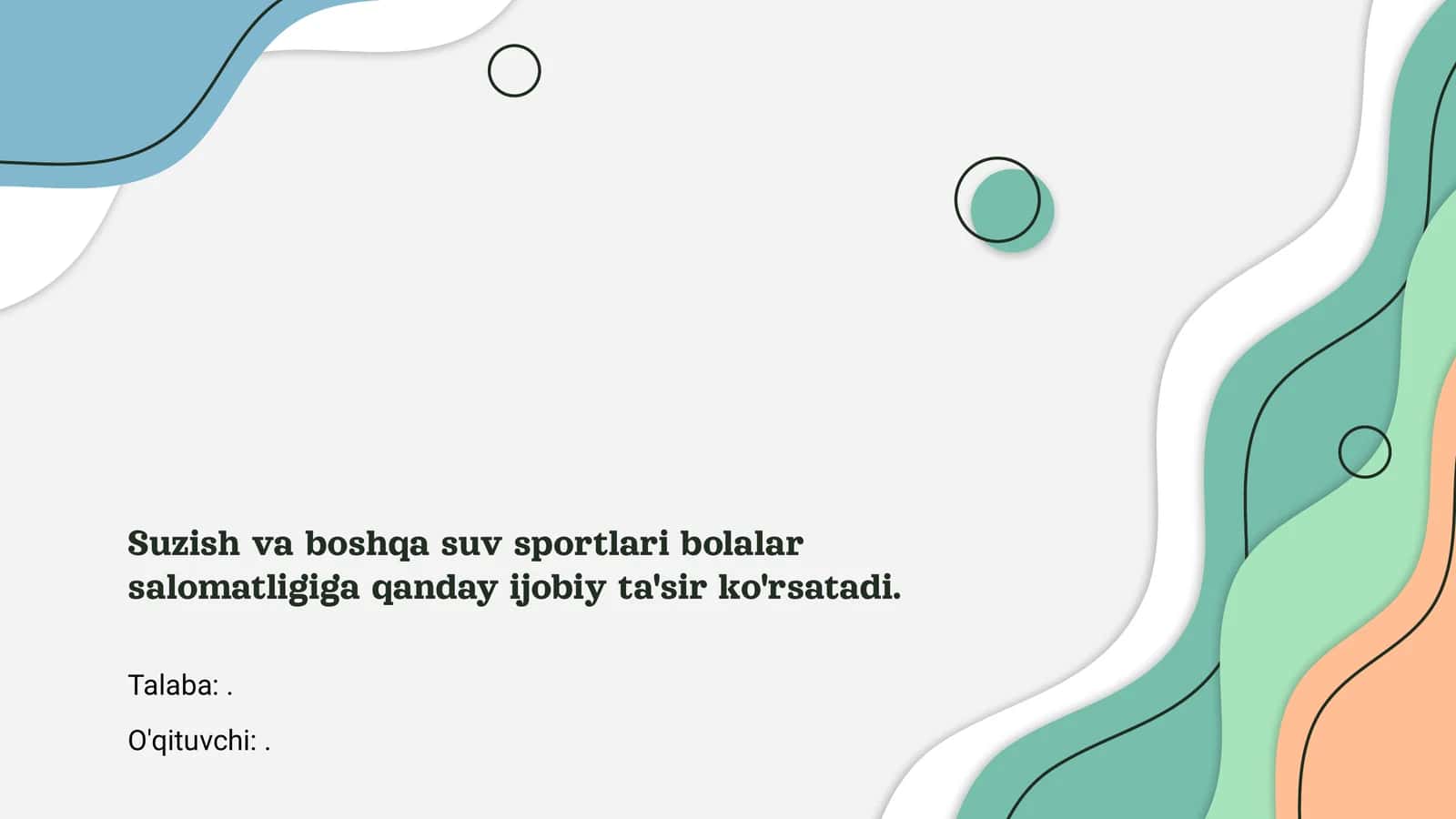 Bolalardagi suzish va suv sportlari