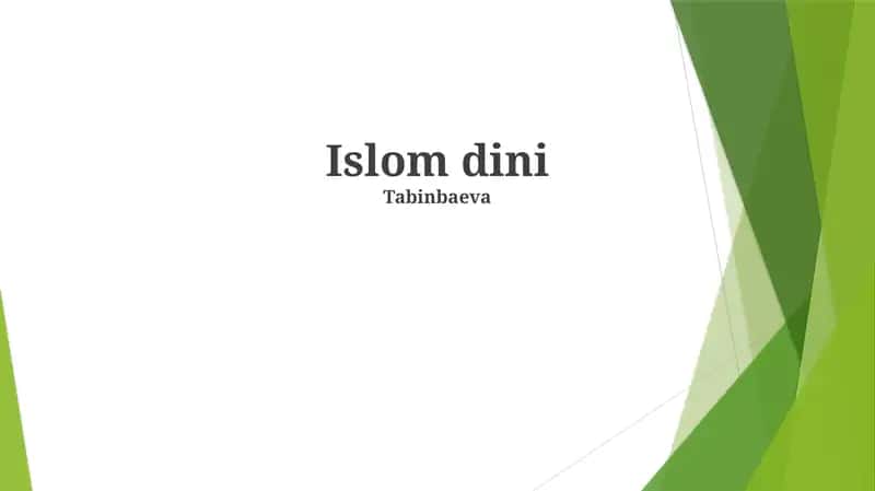 Islom E'tiqodi