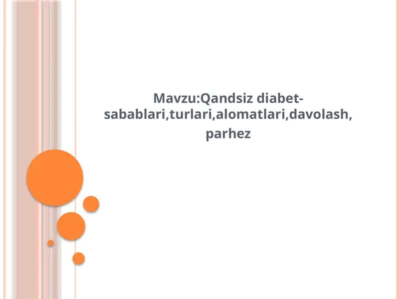 Qandsiz diabet