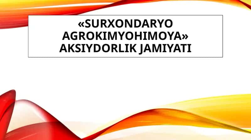 Surxondaryo Agrokimyohimoya Aksiyadorlik Jamiyati