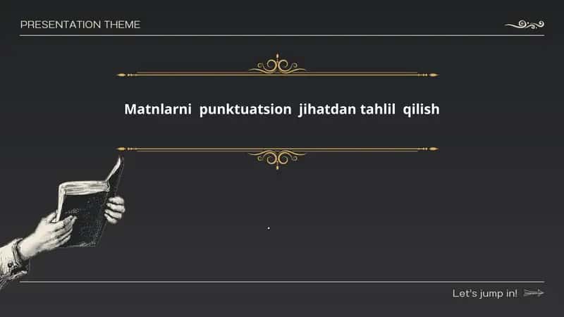 Matnlarni punktuatsion jihatdan tahlil qilish
