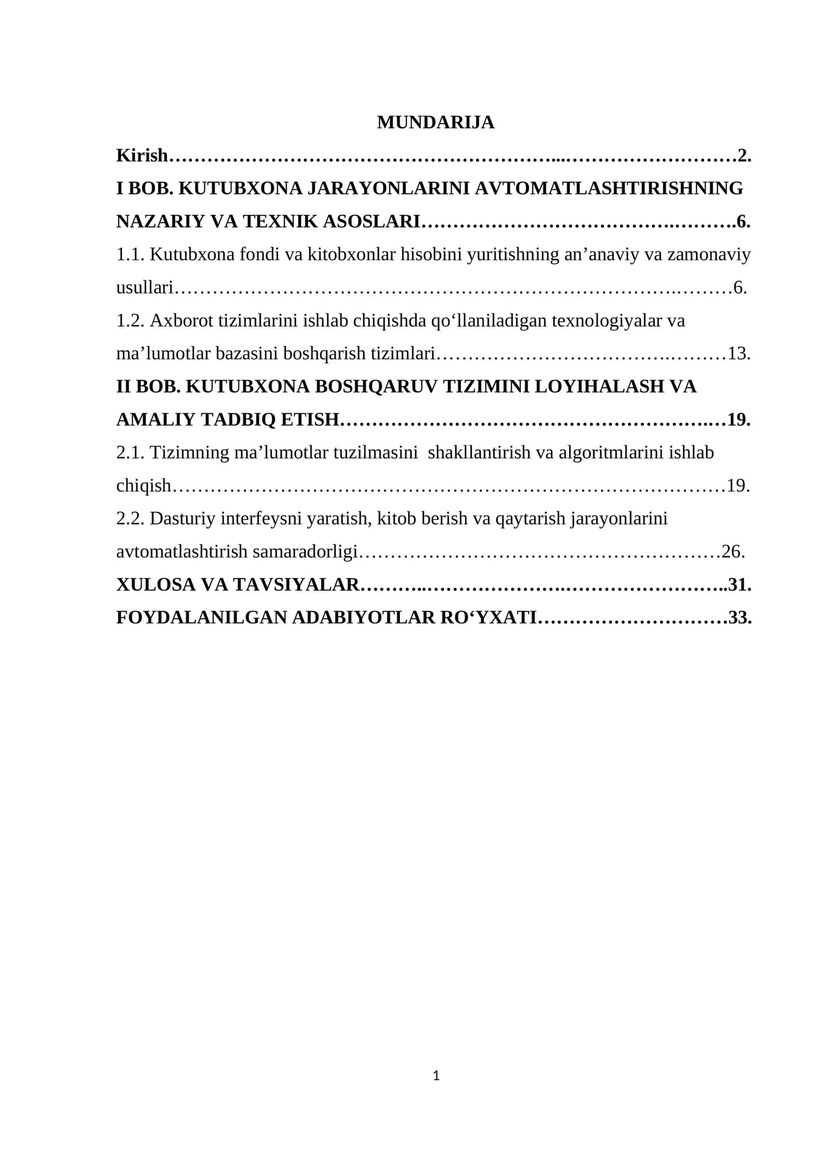 KUTUBXONA JARAYONLARINI AVTOMATLASHTIRISHNING NAZARIY VA TEXNIK ASOSLARI