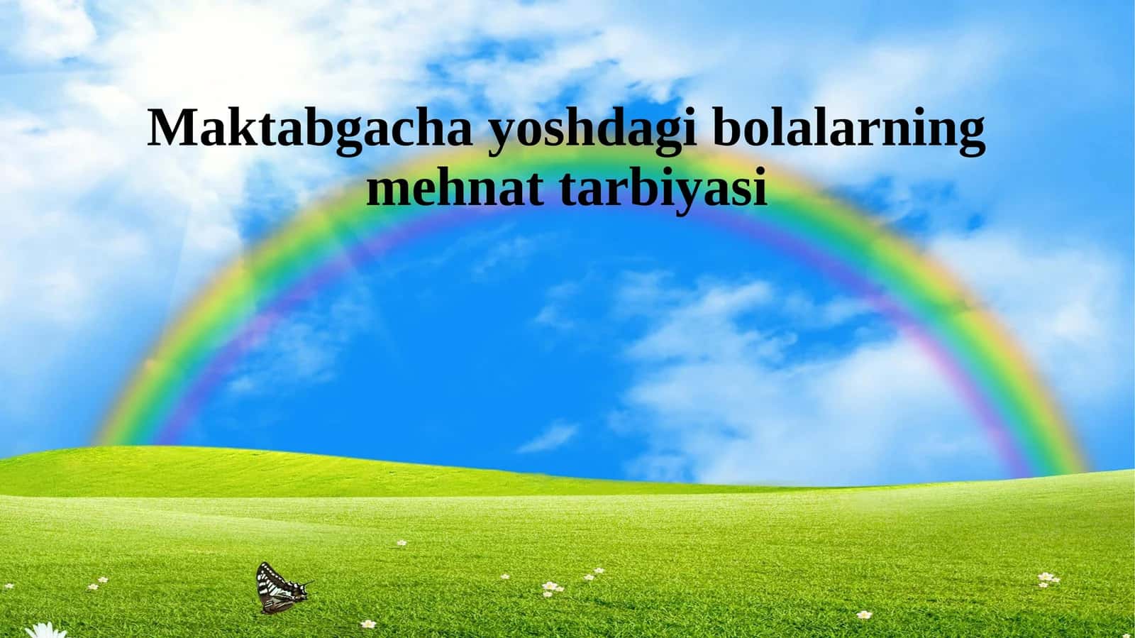 Maktabgacha yoshdagi bolalarning mehnat tarbiyasi