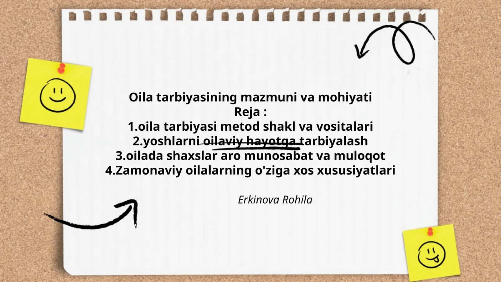 Oilani tarbiyalash mazmuni va mohiyati