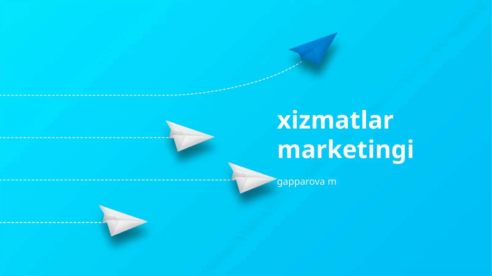 Xizmatlar Marketingini Boshqarish